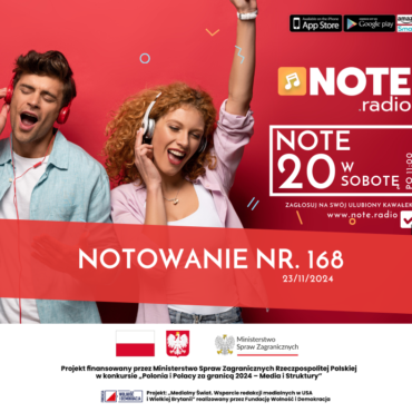 Lista Przebojów NOTE20 - Wydanie nr. 168 - 23/11/2024