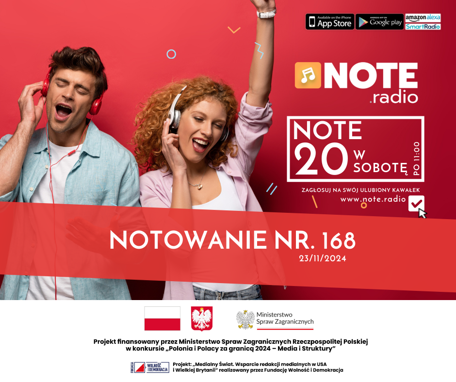 Lista Przebojów NOTE20 - Wydanie nr. 168 - 23/11/2024