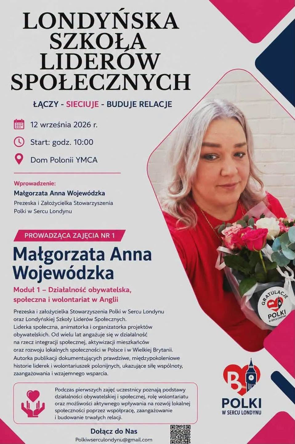 Malgorzata Wojewódzka - Londyńska Szkoła Liderów Społecznych (Facebook)