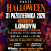 Halloween party poster for Note.radio: Oct 31, 2026, starts 18:00 in London at Bounds Green Bowls & Tennis Club; music, bar, lottery, tickets at www.note.radio