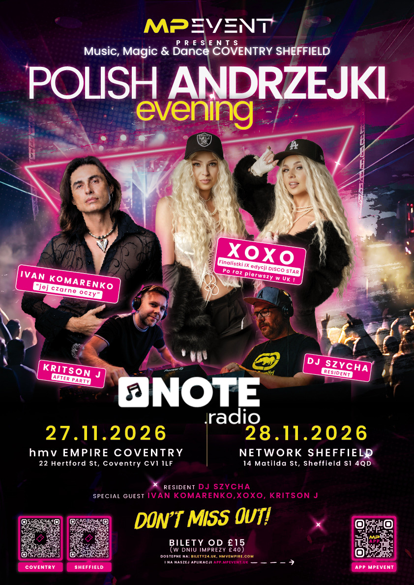 ANDRZEJKI EVENING COVENTRY SHEFFIELD — NOTE.radio