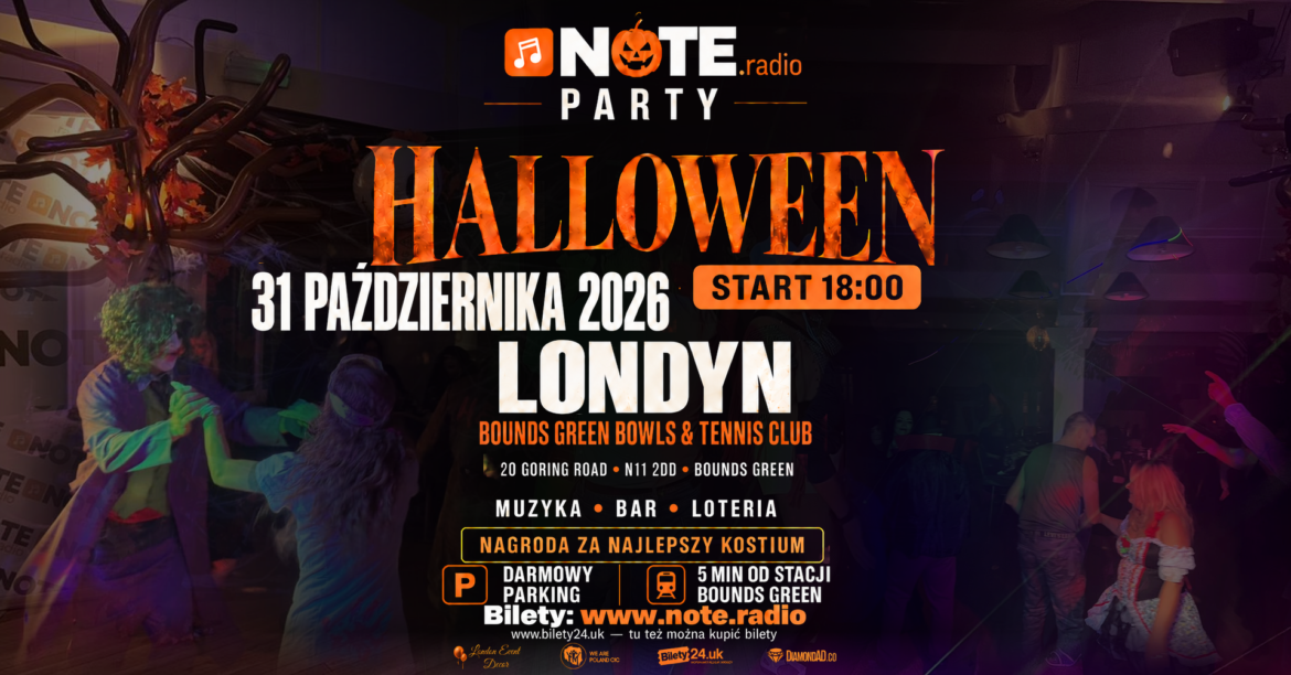 Polska impreza Halloween z NOTE.radio w Londynie – muzyka, przebrania, konkursy i wspólna zabawa